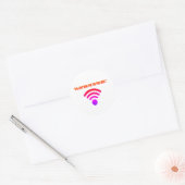 フリーWiFi目当てで来ただけ ラウンドシール (封筒)