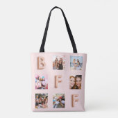 フリ最高のーズバラ金ゴールド赤面写真コラージュ トートバッグ (裏面)