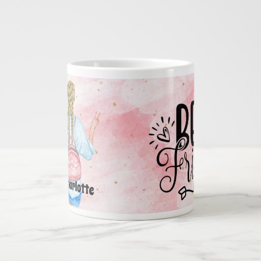 フリ最高のーズパーソナライズされたコーヒーマグ ジャンボコーヒーマグカップ (正面)