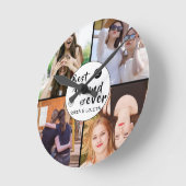 フリ最高のーズフォーエバーカスタムフォトウォール時計–4pic ラウンド壁時計 (傾斜)