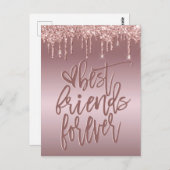 フリ最高のーズフォーエバーバラ金ゴールドグリッタードリップ ポストカード (正面/裏面)