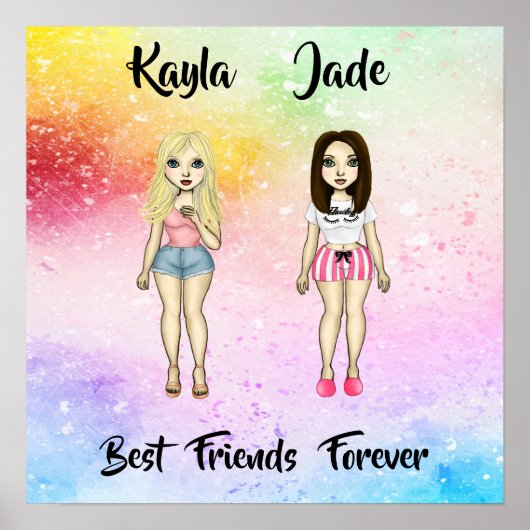 フリ最高のーズフォーエバーブロンドブルネットカラースプラッシュ ポスター (正面)