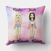 フリ最高のーズフォーエバーブロンド&ブルネットカスタム クッション (裏面)