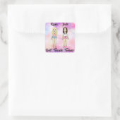 フリ最高のーズフォーエバーブロンド&ブルネットカスタム スクエアシール (バッグ)