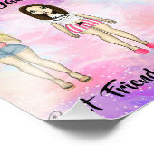 フリ最高のーズフォーエバーブロンド&ブルネットカスタム フォトプリント            (角)