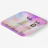 フリ最高のーズフォーエバーブロンド&ブルネットカスタム ペーパープレート (傾斜あり)