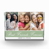 フリ最高のーズフォーエバー3写真コラージグリーン フォトブロック (正面)