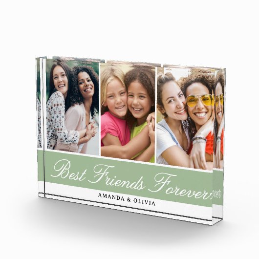 フリ最高のーズフォーエバー3写真コラージグリーン フォトブロック (右)