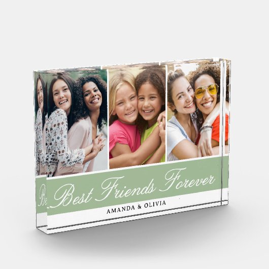 フリ最高のーズフォーエバー3写真コラージグリーン フォトブロック (左)