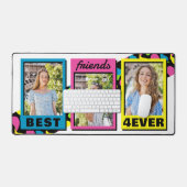 フリ最高のーズフォーエバー3写真レトロなネオンカラー デスクマット (キーボード&マウス)