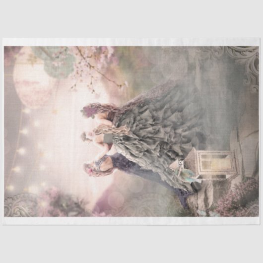 フリ最高のーズポートレートエレガントフローラバード 薄葉紙 (正面)