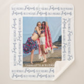 フリ最高のーズモダントレンディーシックパーソナライズされた写真 シェルパブランケット (正面)