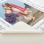 フリ最高のーズモダントレンディーシックパーソナライズされた写真 シェルパブランケット (3/4)