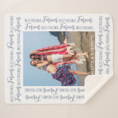 フリ最高のーズモダントレンディーシックパーソナライズされた写真 シェルパブランケット (正面(横))