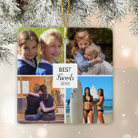 フリ最高のーズ4 Photo Collage Bestie セラミックオーナメント<br><div class="desc">あなたの人生の長い友情のためのあなたのBFFとの完璧なギフト。最大4枚の写真と日付をこのセラミックのクリスマスオーナメントに追加。提供されるテンプレートには、写真のコラージュとパーソナライズできる日付が含まれる。ベスティーズのために、bff'aと生きている長与えい友達は、彼らが年間を通して大切にする贈り物。</div>