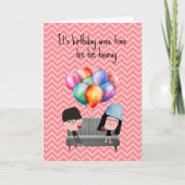 フリ最高のーズ&ワイン誕生日 カード (正面)