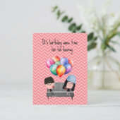 フリ最高のーズ&ワイン誕生日 ポストカード (スタンド正面)