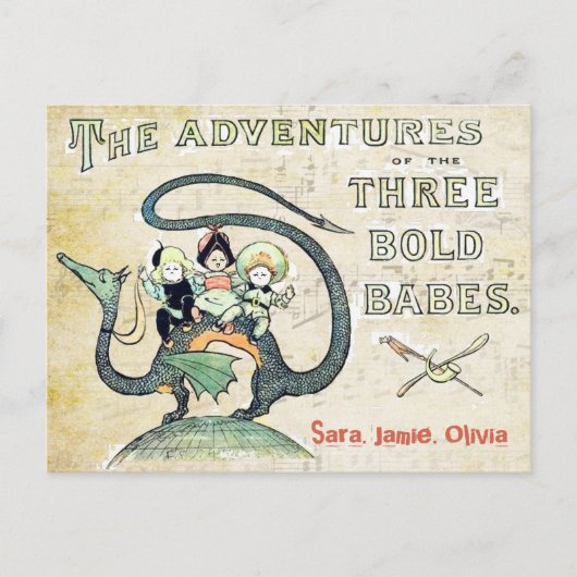 フリ最高のーズBFFドラゴン3はっきりした Babes ポストカード (正面)