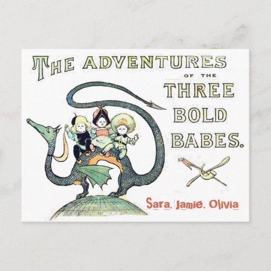 フリ最高のーズBFFドラゴン3はっきりした Babes ポストカード (正面)