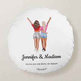 フリ最高のーズBFFベスティーズ友情名前をカスタムする ラウンドクッション