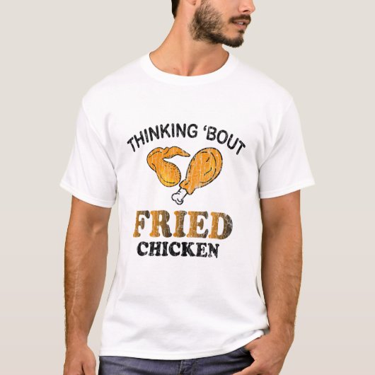 フリ考えるードチキンイーターおもしろい恋人グラについて Tシャツ (正面)