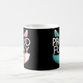 フリ誇りを持ったーFandom Furries Tails Ears Furry Person コーヒーマグカップ (中央)