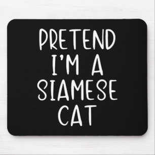 フリSiamese猫の衣装ハロウィーン怠惰簡単 マウスパッド