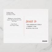 フルお洒落メリーカラフルフォト明るい文字 箔シーズンポストカード (裏面)