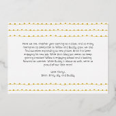 フルはっきりしたモダンフォトハッピー金ゴールド 箔シーズンカード (裏面)