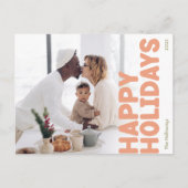 フルはっきりしたモダンフォトハッピー シーズンポストカード (正面)
