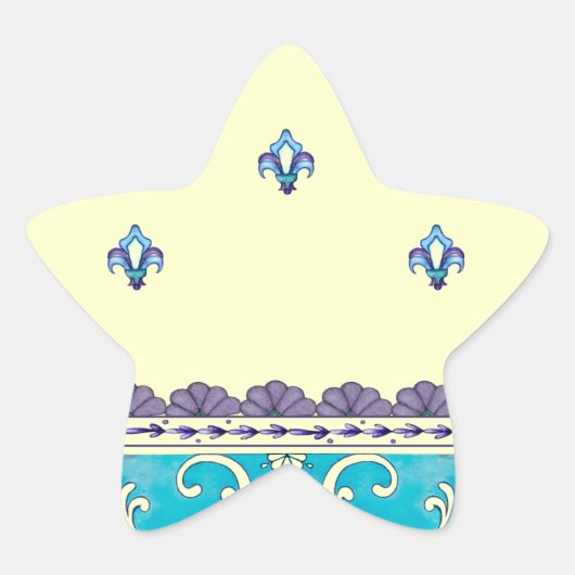 フルアデリスブルースワールデザイン 星シール (正面)