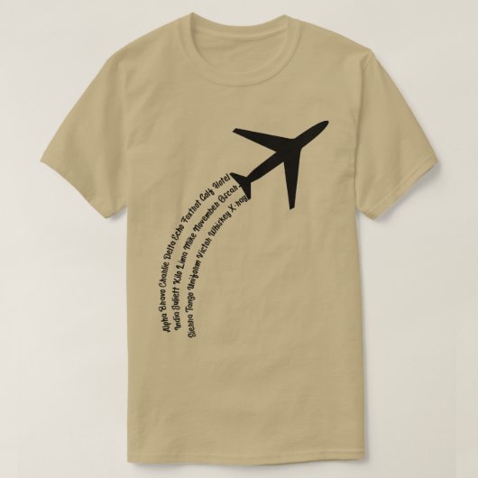 フルアルファベットかわいい飛行機文字Tee Premi Tシャツ (デザイン正面)