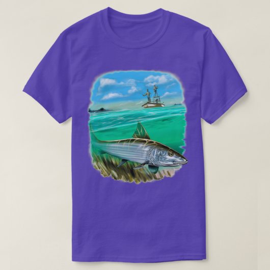 フルイメージボニーフィッシャーフィッシャーメンツ魚釣り Tシャツ (デザイン正面)