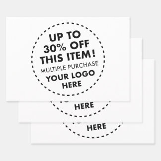 フルイメージ35%オフ一括買ディスカウント3 xカスタム ラッピングペーパーシート