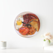 フルイングリッシュブレックファーストノベルティ時計 ラージ壁時計 (ホーム)