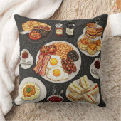 フルイングリッシュブレックファーストモザイク クッション (ブランケット)