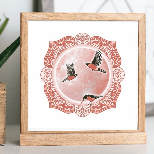 フルウオームムーン | マーチムーンイラストレーション ポスター