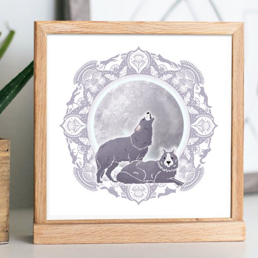 フルウルフムーン | 1月ムーンイラストレーション ポスター