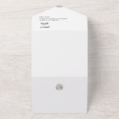 フルエレガントムーンワイルドフラワー金ゴールド水彩 オールインワン招待状 (外側)