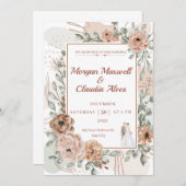 フルエレガントワイルドフローラ水カラー招待状 招待状 (正面/裏面)