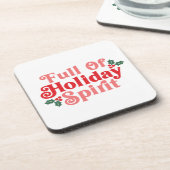 フルオブホリデースピリット – フェスティバルタイポグラフィ コースター (左側)