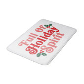 フルオブホリデースピリット – フェスティバルタイポグラフィ バスマット (アングル)