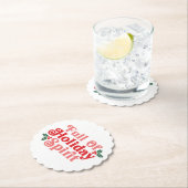 フルオブホリデースピリット – フェスティバルタイポグラフィ ペーパーコースター (インサイチュ)