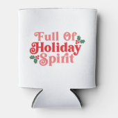 フルオブホリデースピリット – フェスティバルタイポグラフィ 缶クーラー (正面)