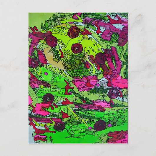 フルオブマイマリーゲージ抽象芸術ファインアート ポストカード (正面)