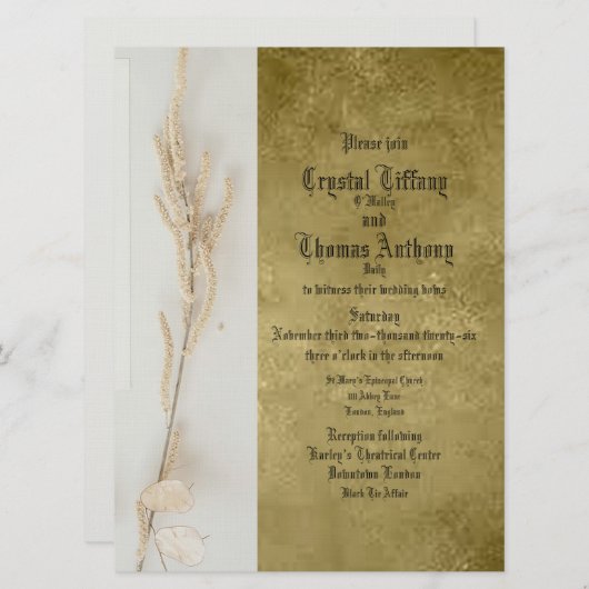 フルオブライフフラット結婚式招待状 招待状 (正面/裏面)