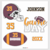 フルカスタムアメリカンサッカースポーツファンギア シール (シート)