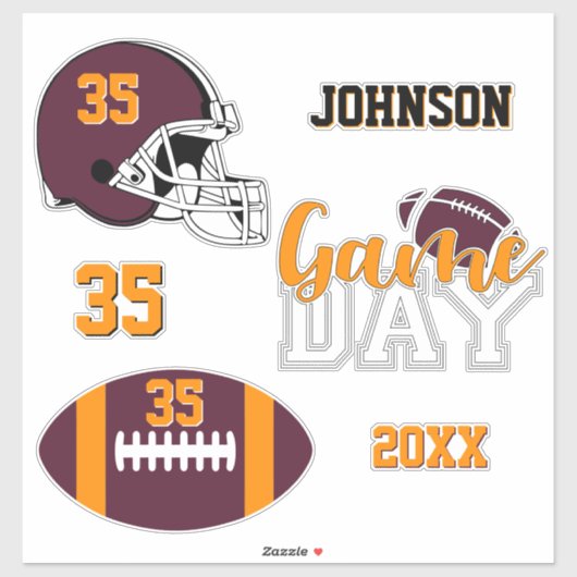 フルカスタムアメリカンサッカースポーツファンギア シール (シート)