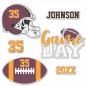 フルカスタムアメリカンサッカースポーツファンギア シール (正面)