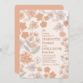 フルカスタムカラーボホ結婚フローラ 招待状 (正面/裏面)